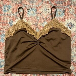 shein cropped cami lace